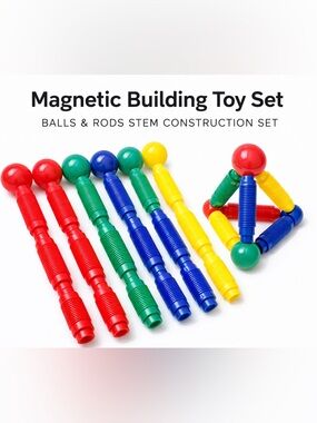 Magnetic Building Toy Set 🧲- Balls & Rods STEM Kids Construction | Learning